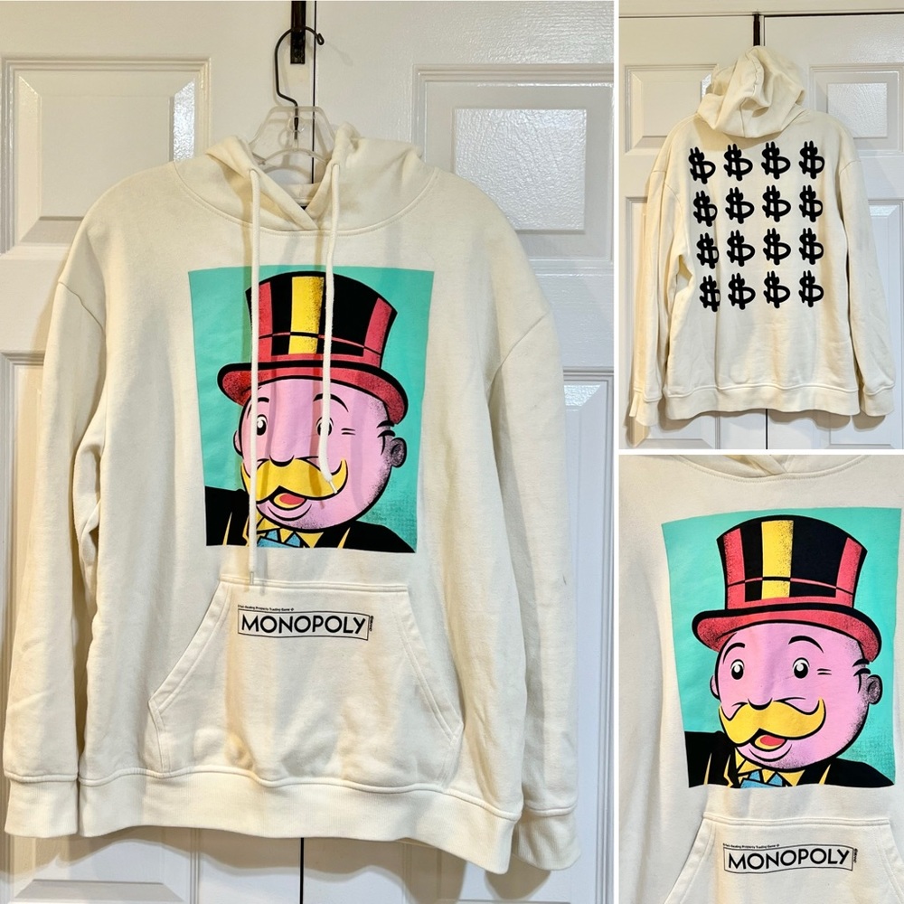 Monopoly-Graphic Hoodie-Streetwear-Super Soft-Men’s Size Medium